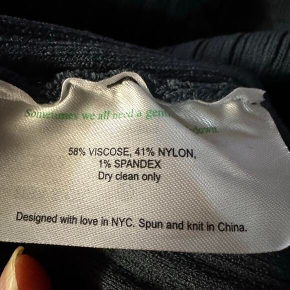 M.M. Lafleur The Finley Stretch Pant Ribbed Jardigan Knit GRAY Elastic Large - Picture 9 of 11